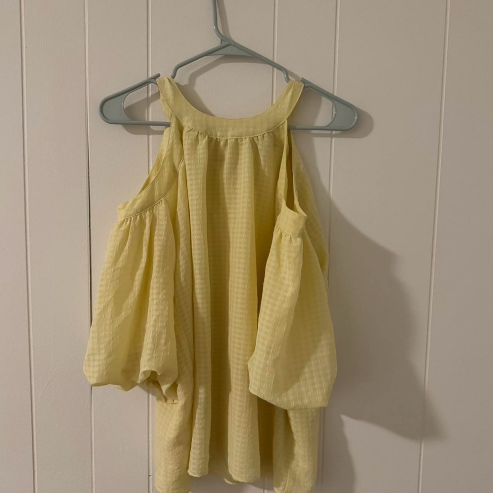 Yellow Off-Shoulder Women's Top